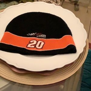 Winners Circle Joe Gibbs Racing hat black orange #20 winter weight mater…